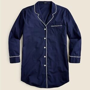 J. Crew End-on-end cotton nightshirt in navy